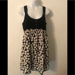Anthropologie DOTS & PLEATS DRESS sz 0 by Floreat Silk RARE $158 (O10)